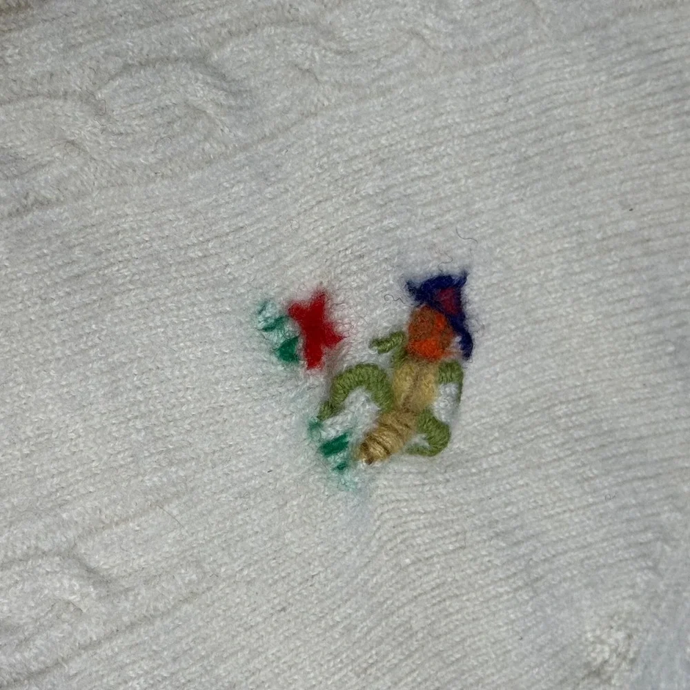 Knit Set Sweater‎ Pants Pom Poms Made in Italy Vintage